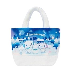 Sanrio Cinnamoroll Milk Winter Snow Scene Bag Blue White